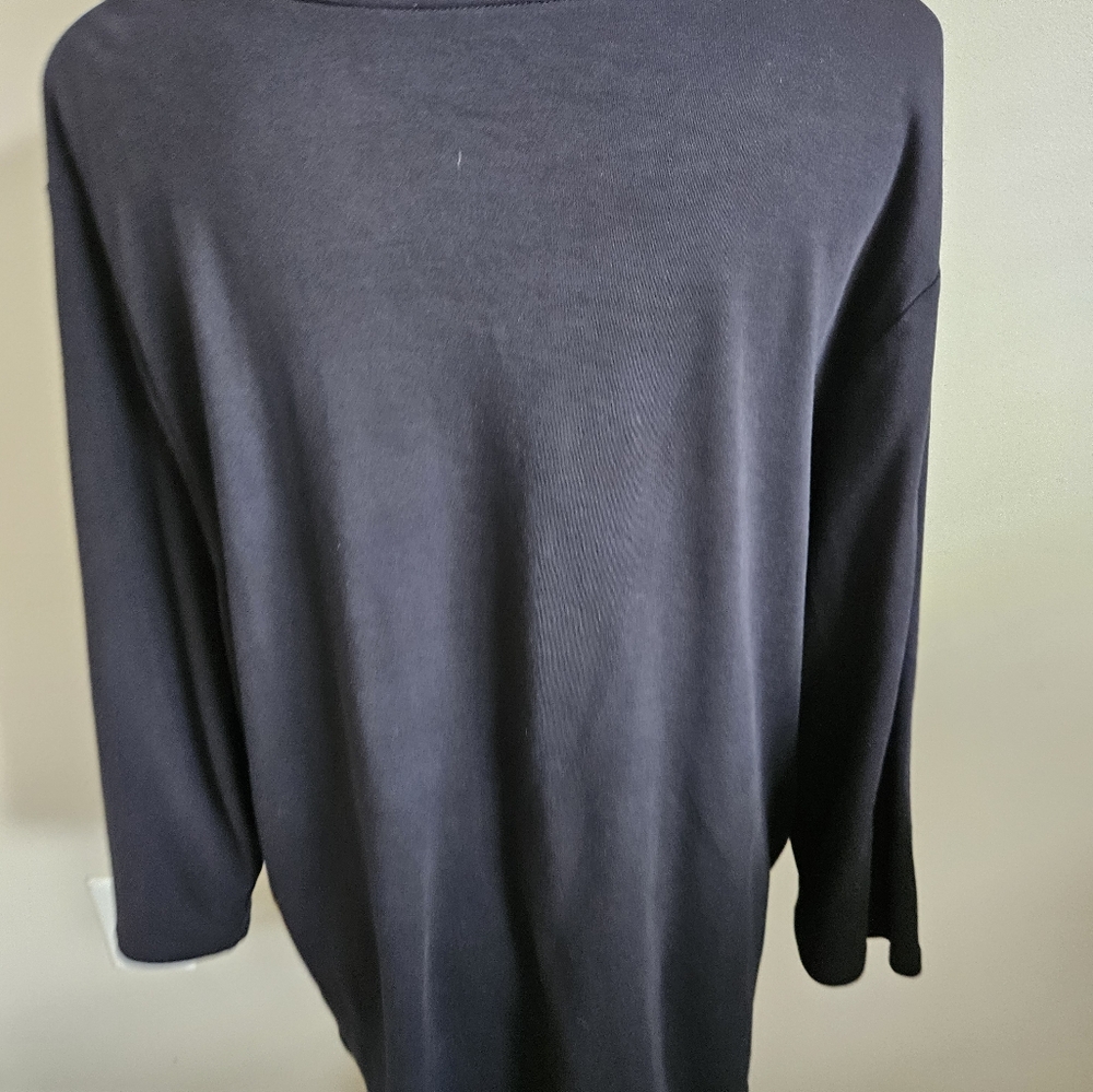 Kim Rodgers Black Long Sleeve Knit Top Size 3X - Picture 9 of 11